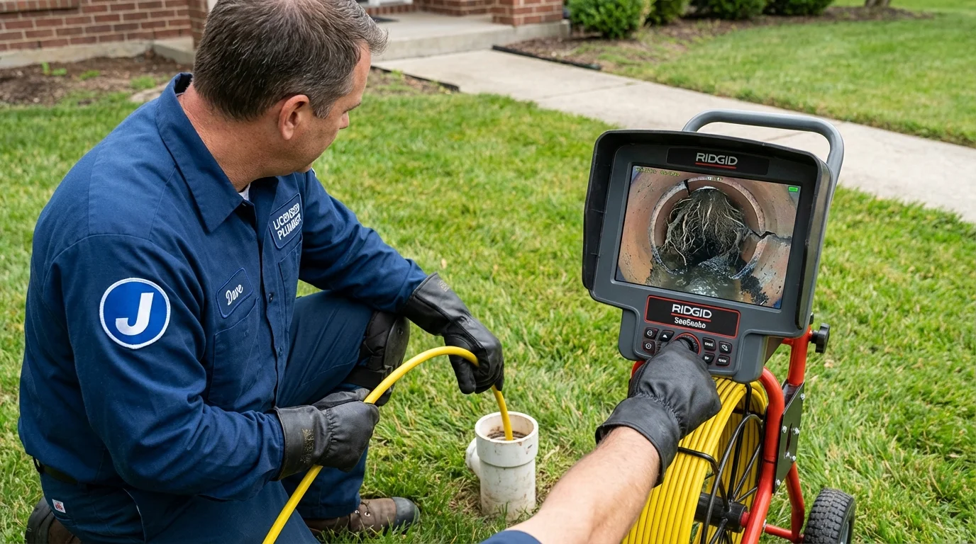 Sewer camera inspection being performed by Johns Plumbing LLC in Port Monmouth