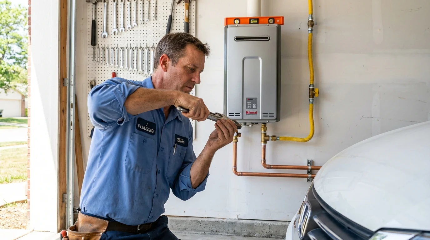 Tankless water heater installation by a Johns Plumbing LLC plumber in Port Monmouth